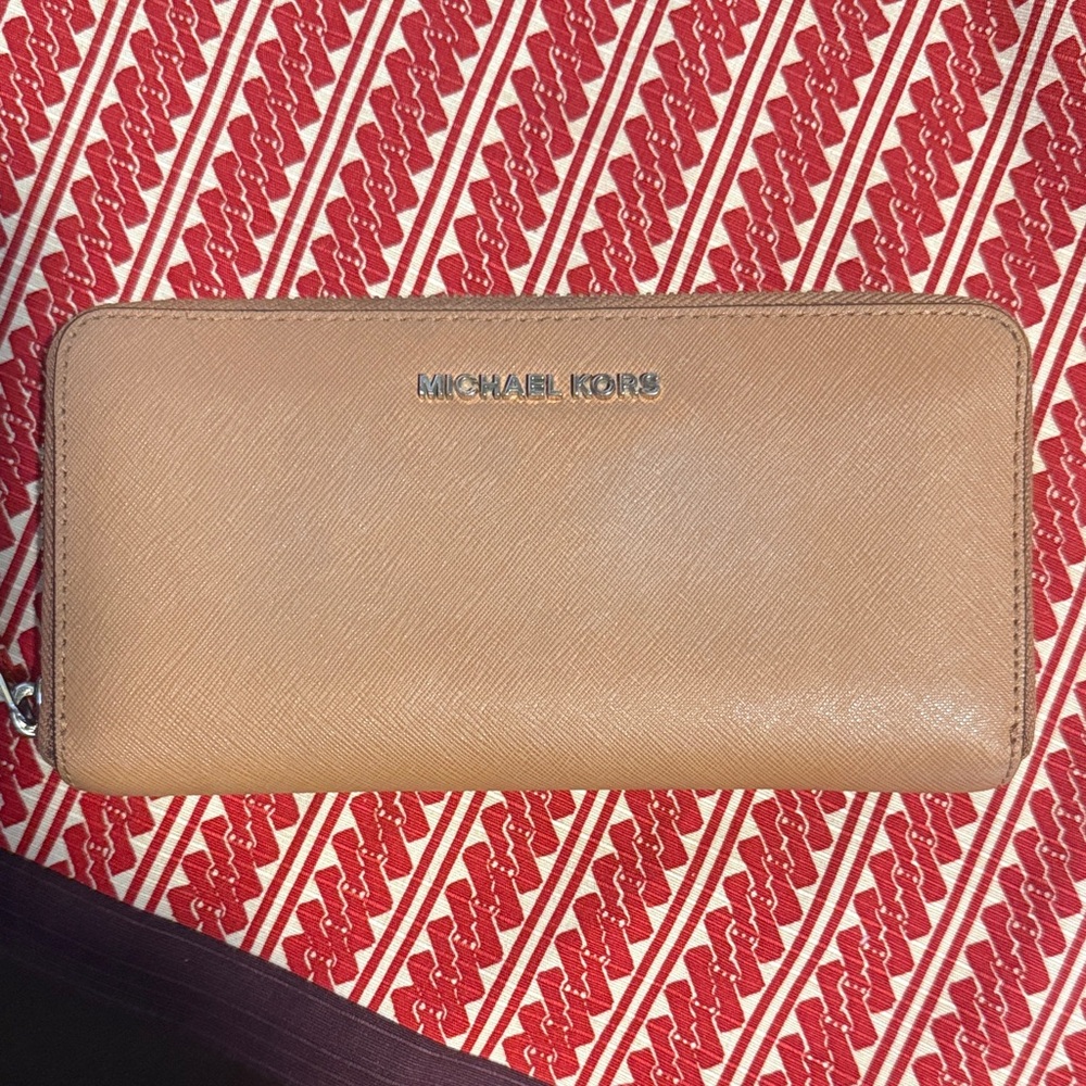 Michael Kors Camel Zip-Around Wallet
